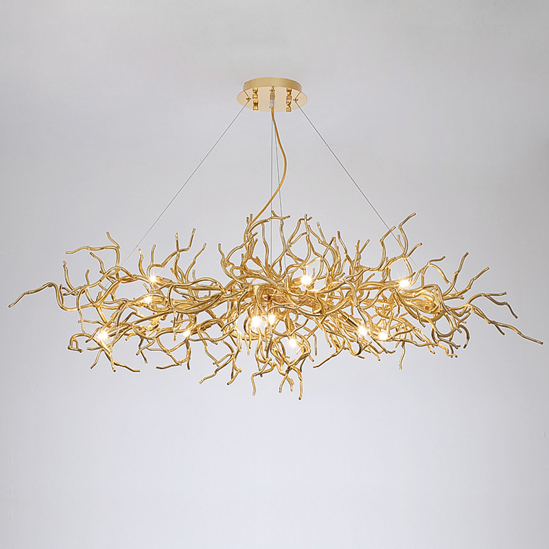  Felicite Long Gold Branches Chandelier    | Loft Concept 