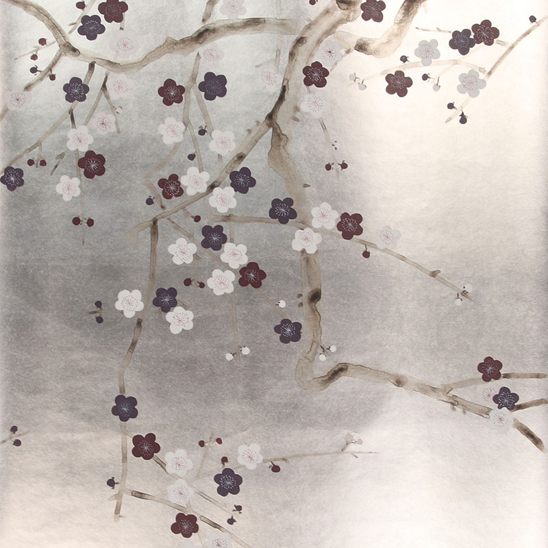    Plum Blossom Lavender on Tarnished Silver gilded paper    | Loft Concept 