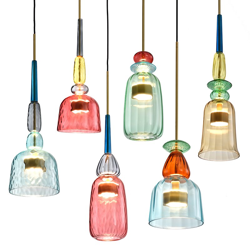 

Серия подвесных светильников из цветного стекла CANDY Flauti