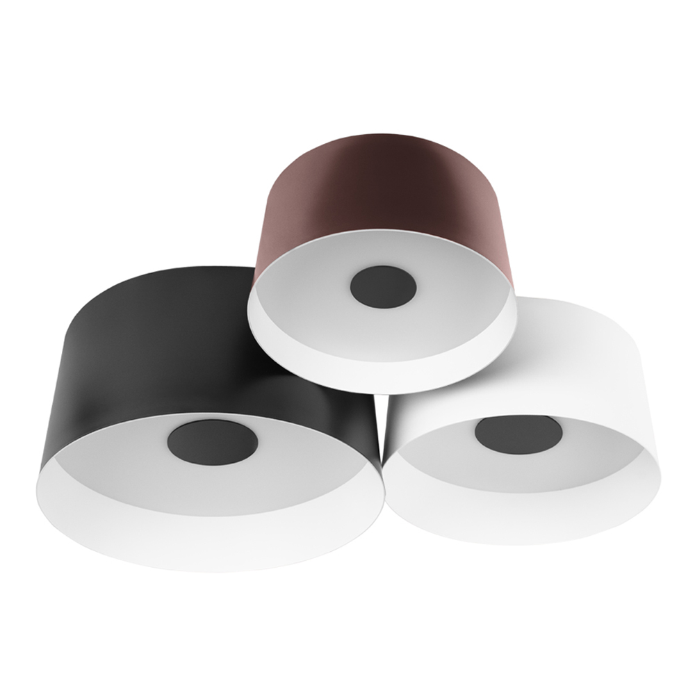 Потолочный светильник с 3-мя цилиндрическими абажурами черного белого и коричневого цвета Urban Dome 24560₽