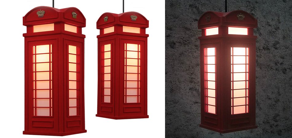 Подвесной светильник London Phone Booth Pendant - Loft-Concept в Москве