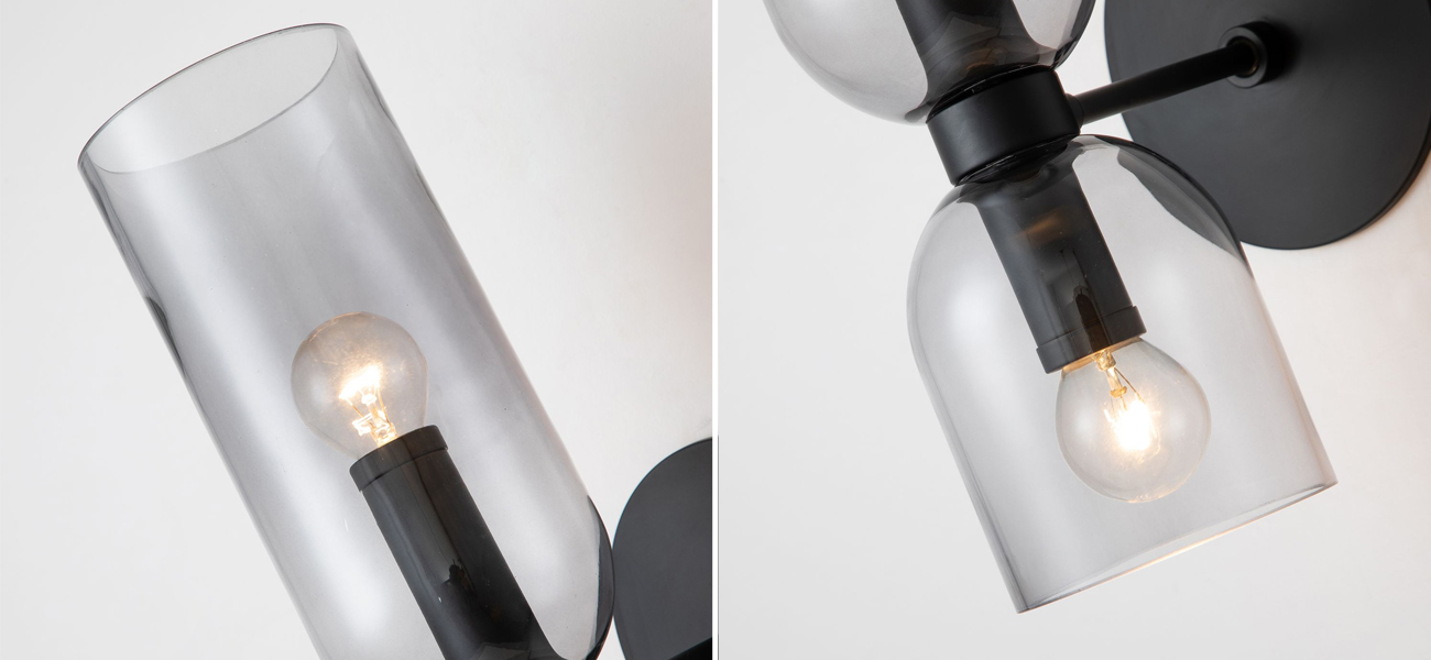 Бра с плафоном из дымчато-серого стекла Light Maker Studio - фото