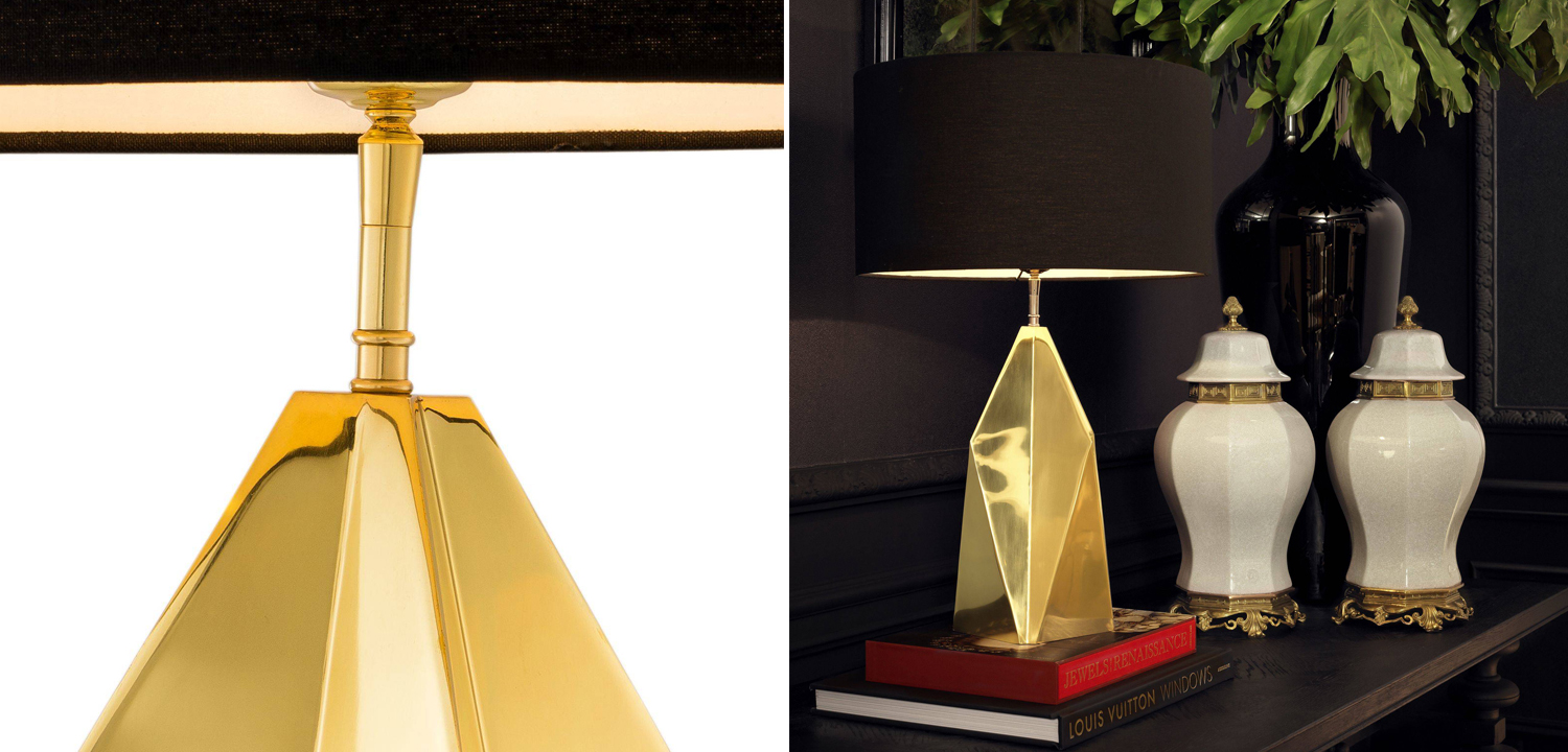 Настольная лампа Eichholtz Table Lamp Setai brass - фото