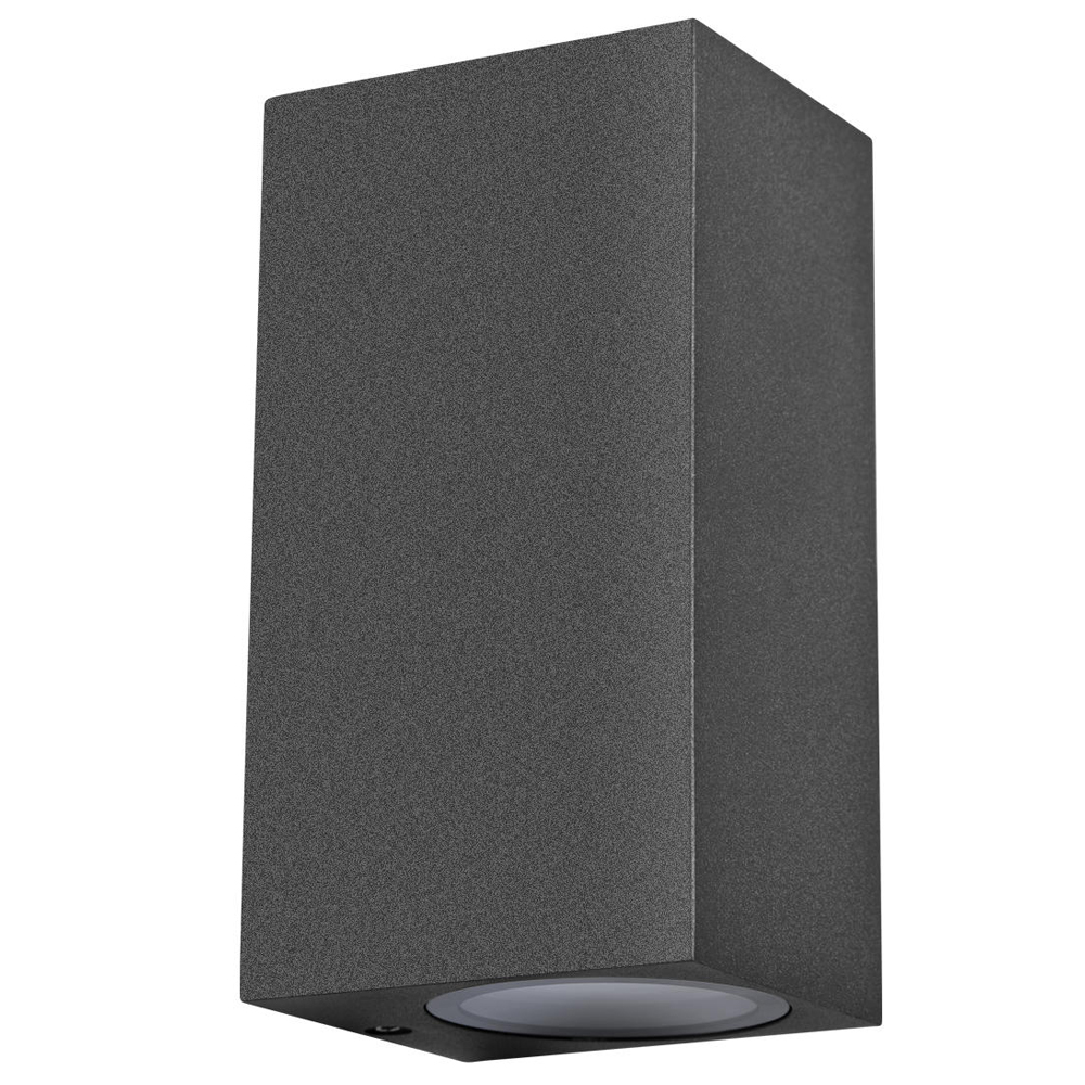 Уличный настенный светильник светодиодный прямоугольный черного цвета из металла Urban Minimalist 3350₽