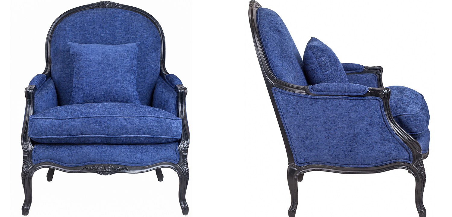 Кресло Bernard Armchair blue - фото