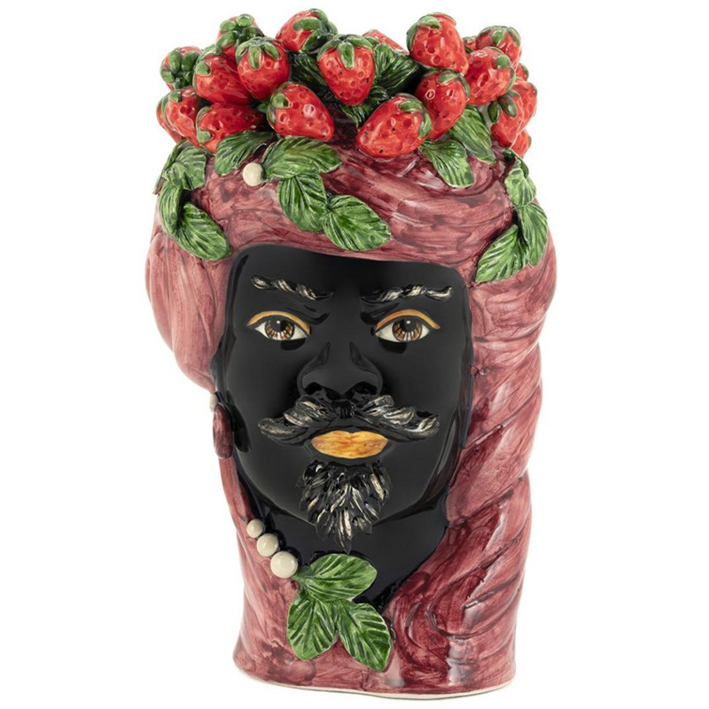  Vase Strawberries Head Man Bordeaux         | Loft Concept 
