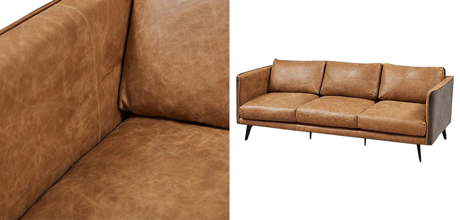 Диван Caramel Leather & Textiles Triple Sofa - фото