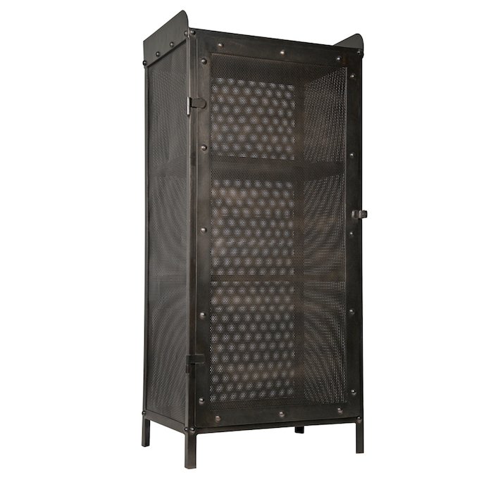  Industrial Loft Dark Metal Tall Cabinet    | Loft Concept 