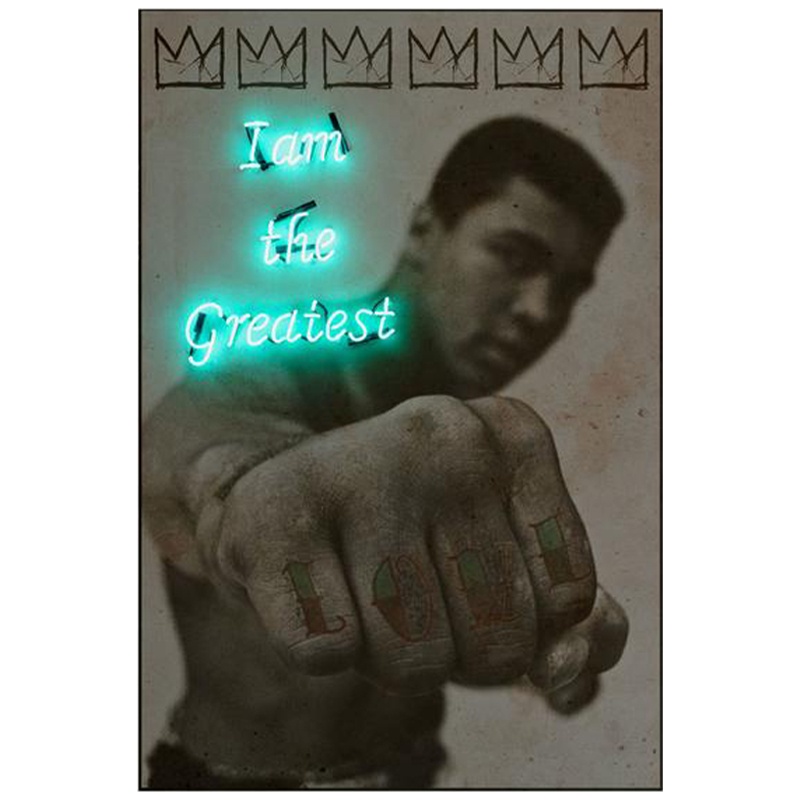 Неоновый постер Muhammad Ali