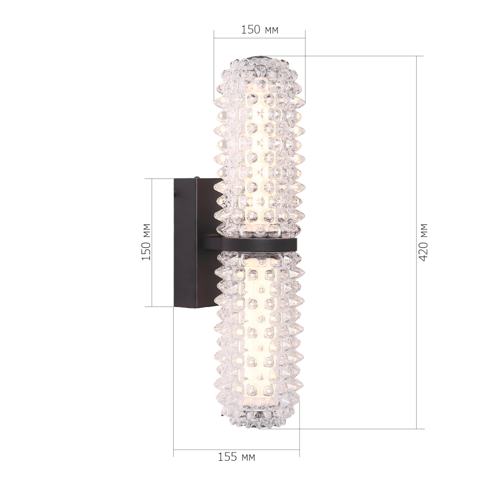 Бра с факутрным стеклянным плафоном Sonora в Москве