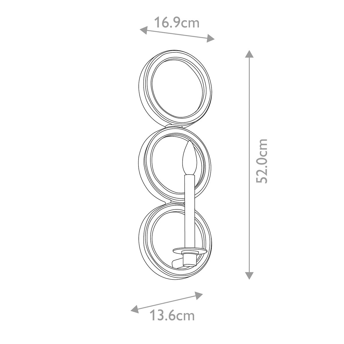 Бра в виде трех круглых зеркал Kichler в Москве