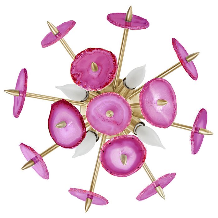  Emporium Pink Agate Burst Sconce Brass     | Loft Concept 