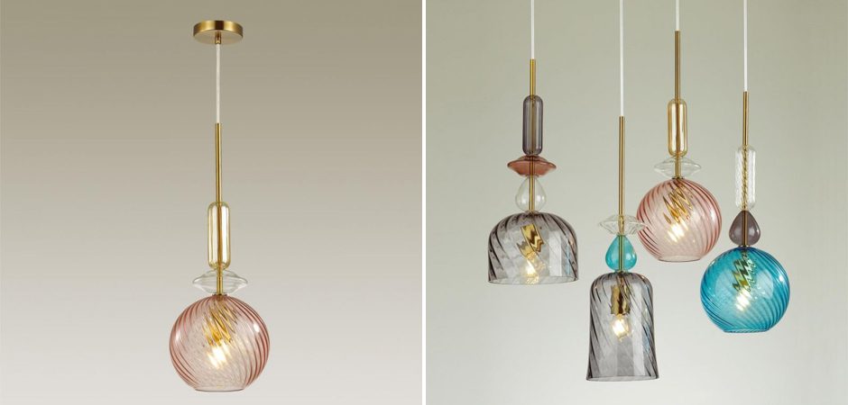 Подвесной Geometry Glass Розовый Подвесной Geometry Glass Розовый - Loft-Concept в Москве