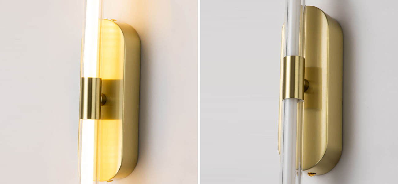 Бра Trumpet tube Double Золотое 60 см - фото №2