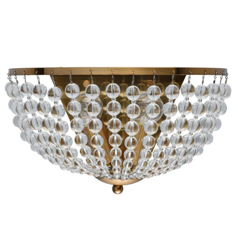  Virginia Clear Beads Wall Lamp Gold      | Loft Concept 