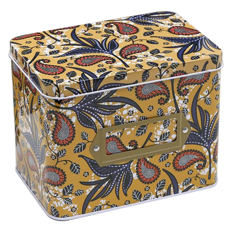   Paisley Leaves Colorful Metal Tea Box    | Loft Concept 