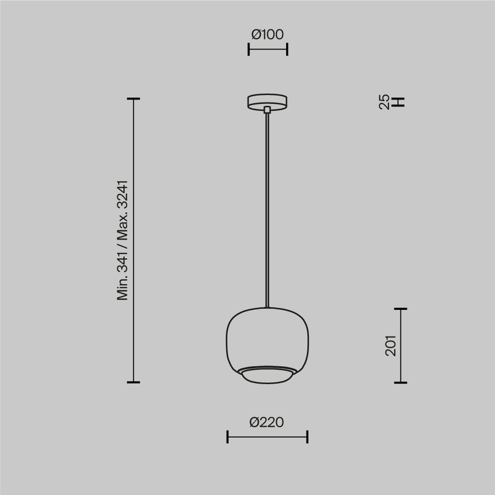 Подвесной светильник Brio Черный 3000К 12Вт в Москве