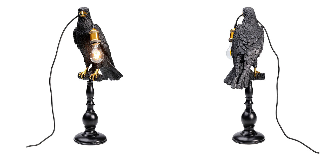 Настольная лампа Ворон Black Raven - фото №1