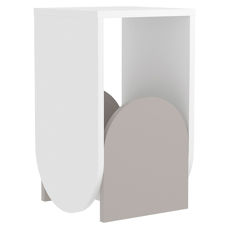      -  NUN SIDE TABLE WHITE LIGHT MOCHA  -   | Loft Concept 