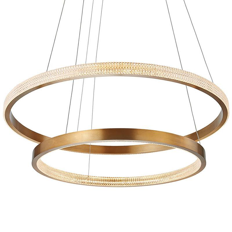      Duo Round Horizontal Rings Brass Chandelier    | Loft Concept 