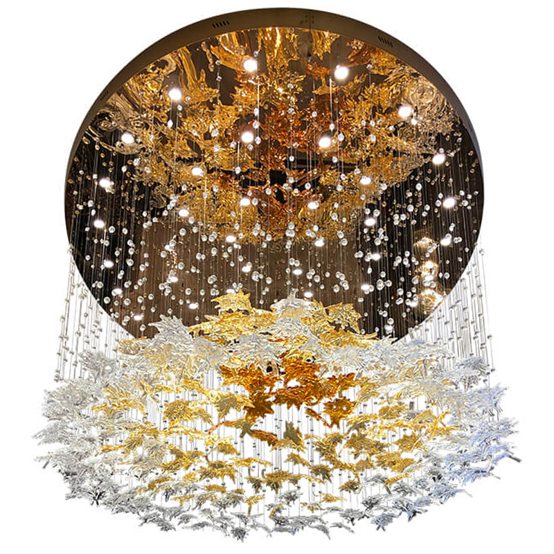         Amber Leaf Fall Light Chandelier      | Loft Concept 