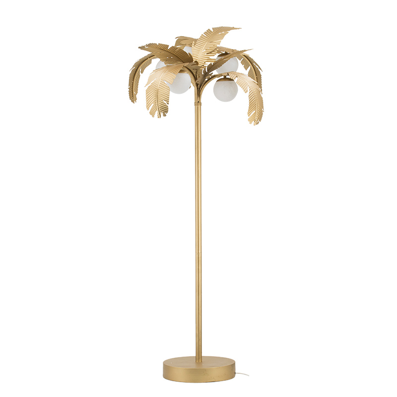  Vintage Floor Lamp Gold oconut Palm     | Loft Concept 