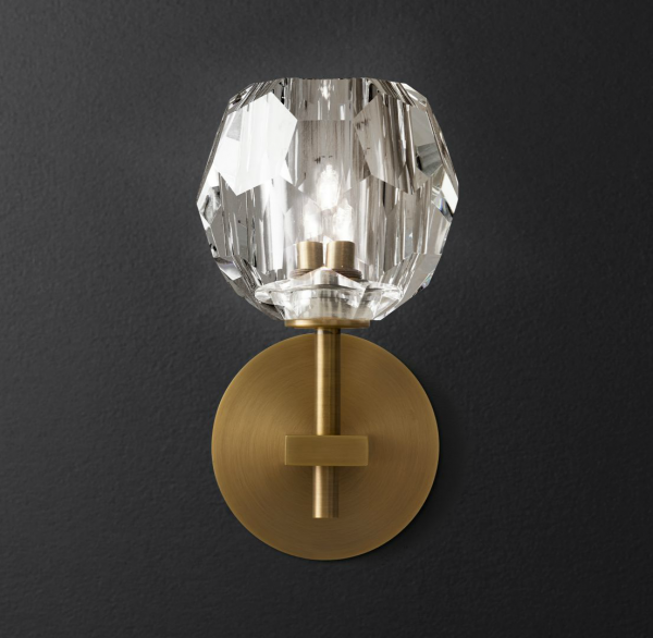  RH Boule de Cristal Single Sconce Brass    | Loft Concept 