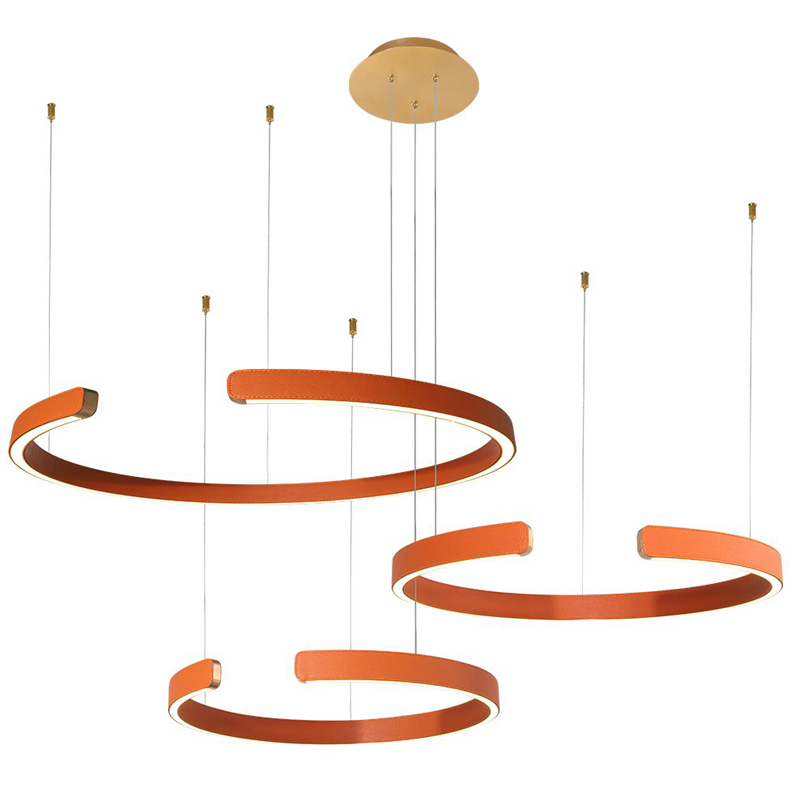  Half Ring 3 orange leather     | Loft Concept 