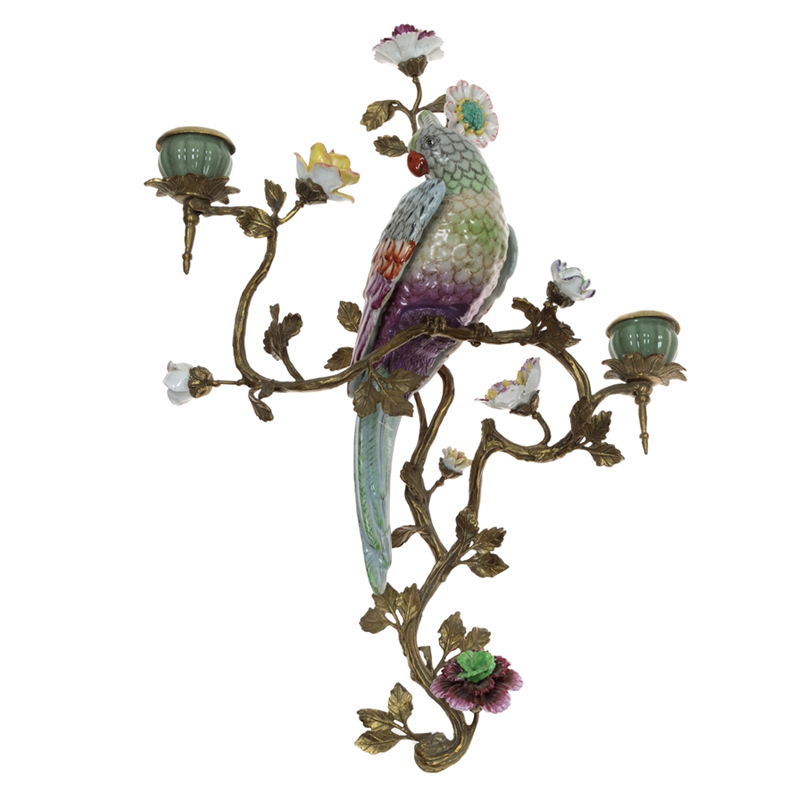   Colorful Flowers and Parrot R     | Loft Concept 