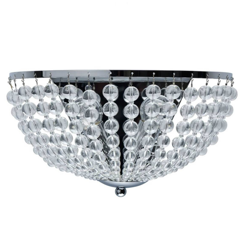  Virginia Clear Beads Wall Lamp chrome      | Loft Concept 