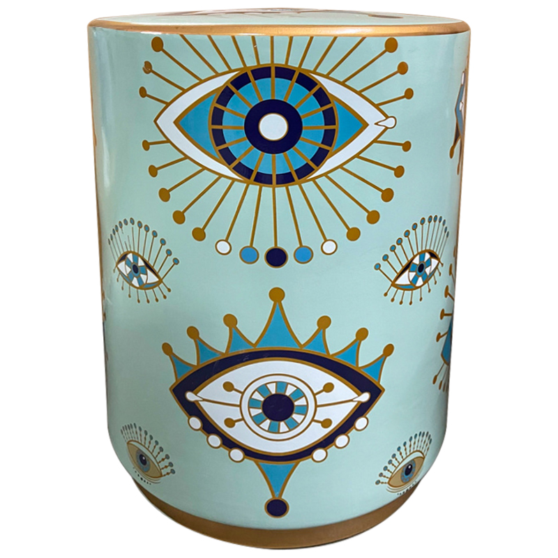   Eyes Blue Ceramic Stool  ̆    | Loft Concept 