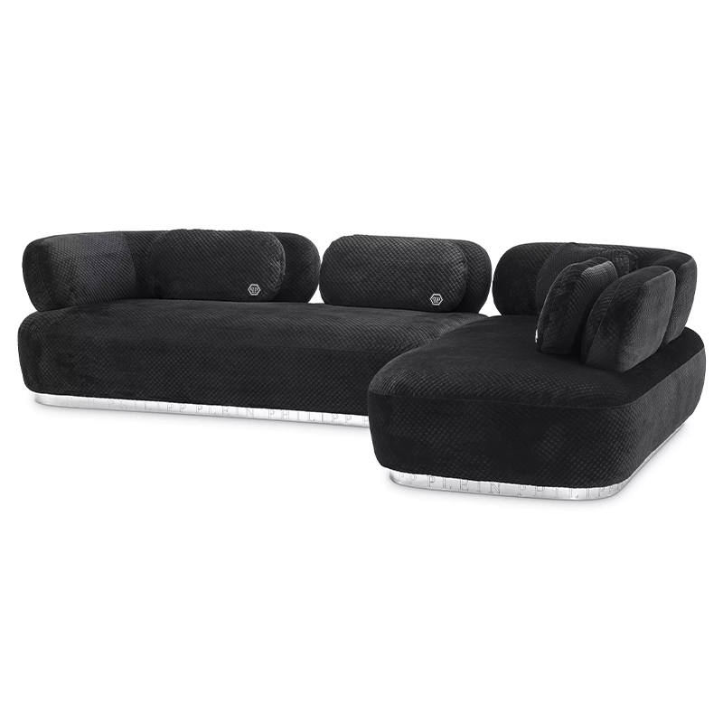 Диван Philipp Plein Sofa Signature Lounge Чёрный