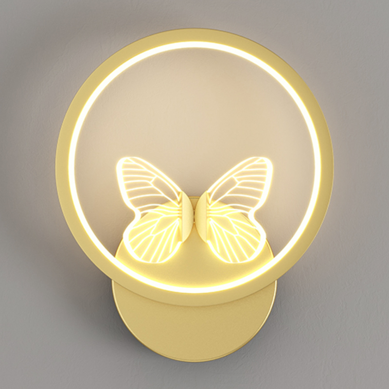  Butterfly Gold Circle Wall Lamp     | Loft Concept 