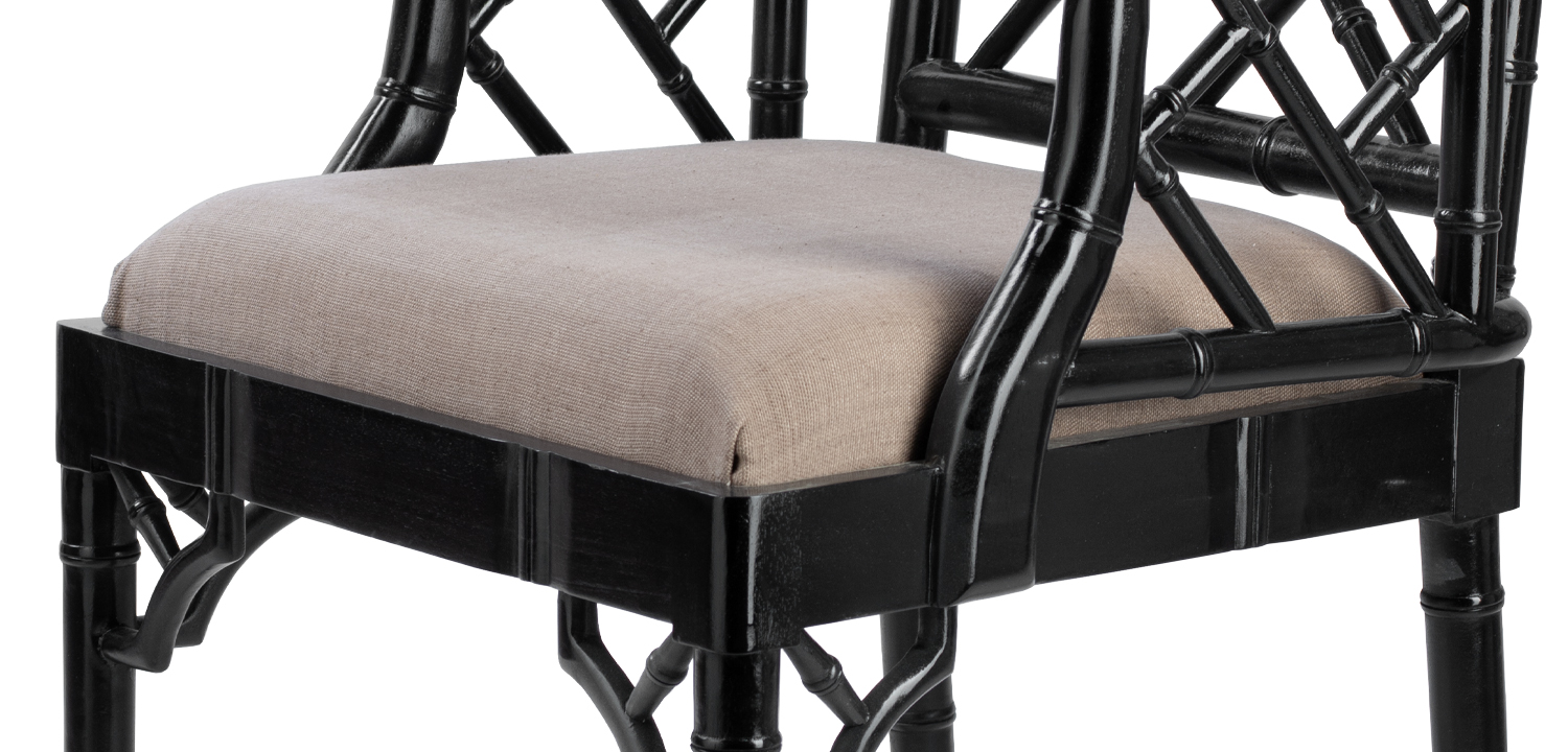 Black Chippendale Arm Chair - фото