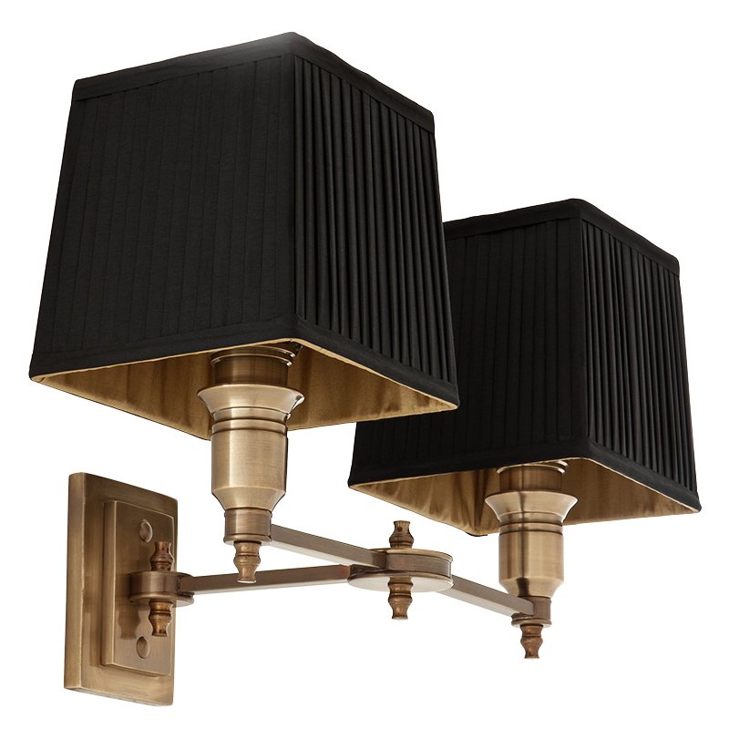  Wall Lamp Lexington Double Brass+Black       | Loft Concept 