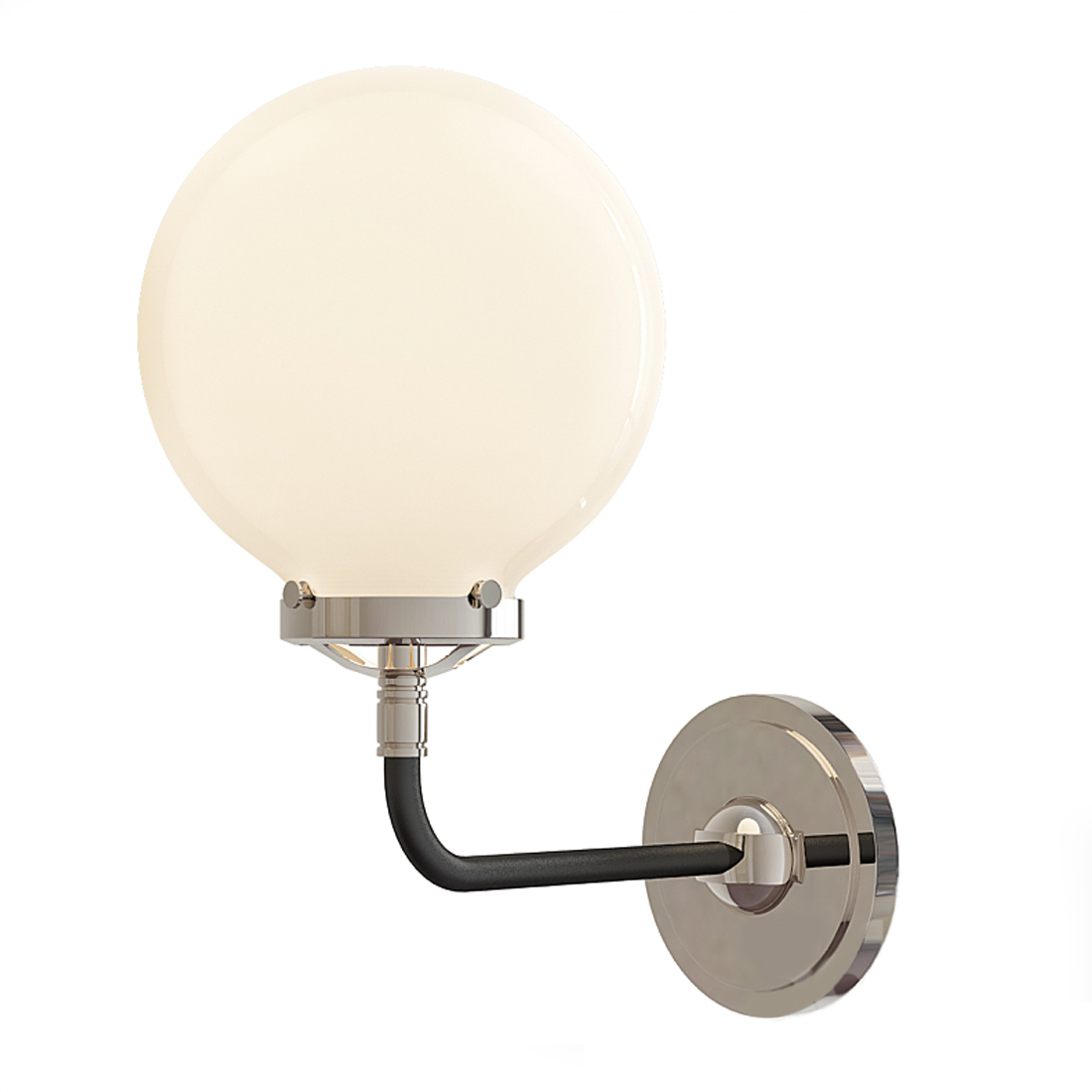 Бра Бистро Globe Clear Glass Single Sconce Nickel Milk 9700₽