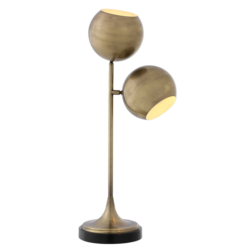 Настольная лампа Eichholtz Table Lamp Compton brass Латунь Античная полированная Черный в Москве | Loft Concept 