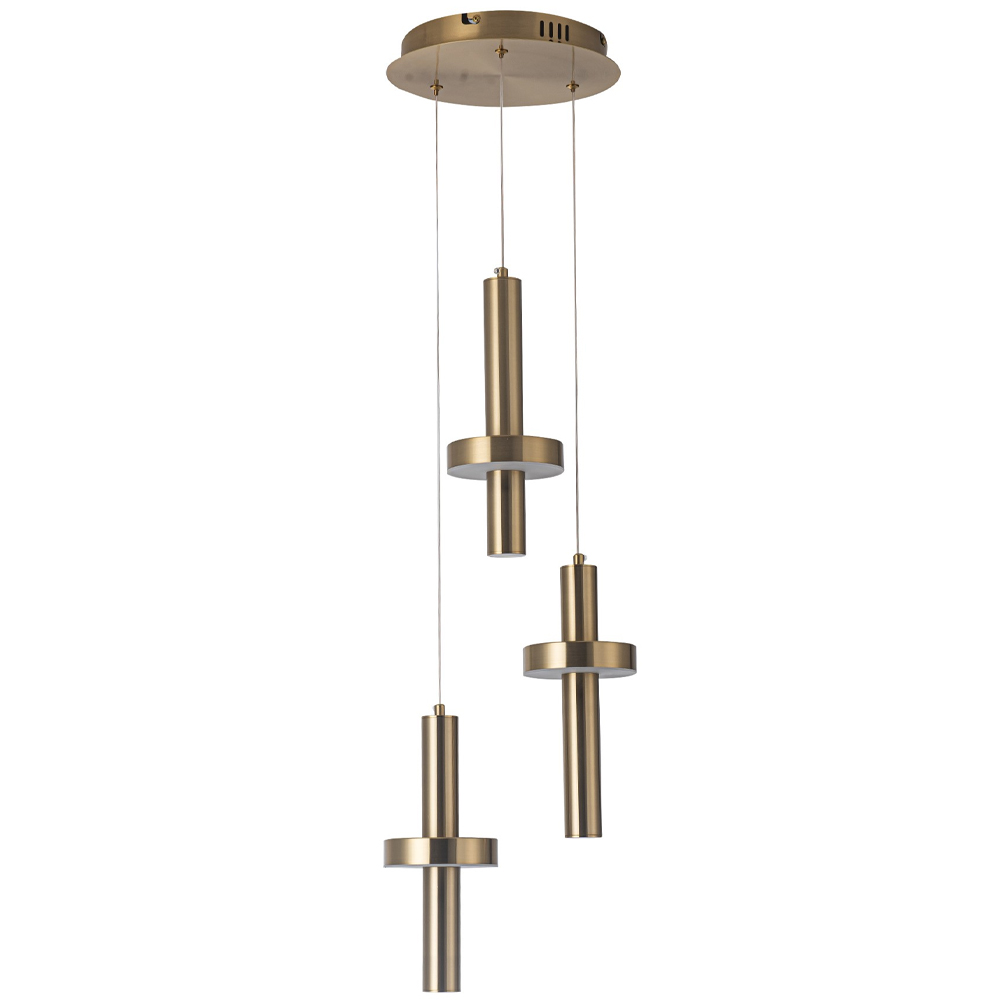 

Каскадный светильник с 3-мя плафонами Flos Brass Metal Acrylic Trio Hanging Lamp