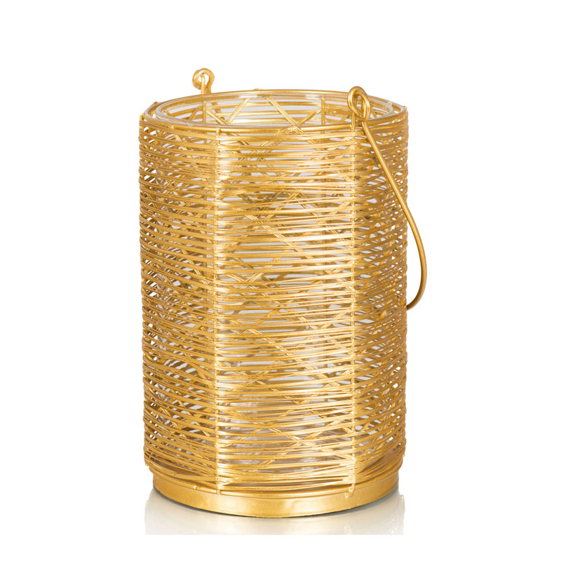 Подсвечник Gold Wicker Candlestick Золотой в Москве | Loft Concept 