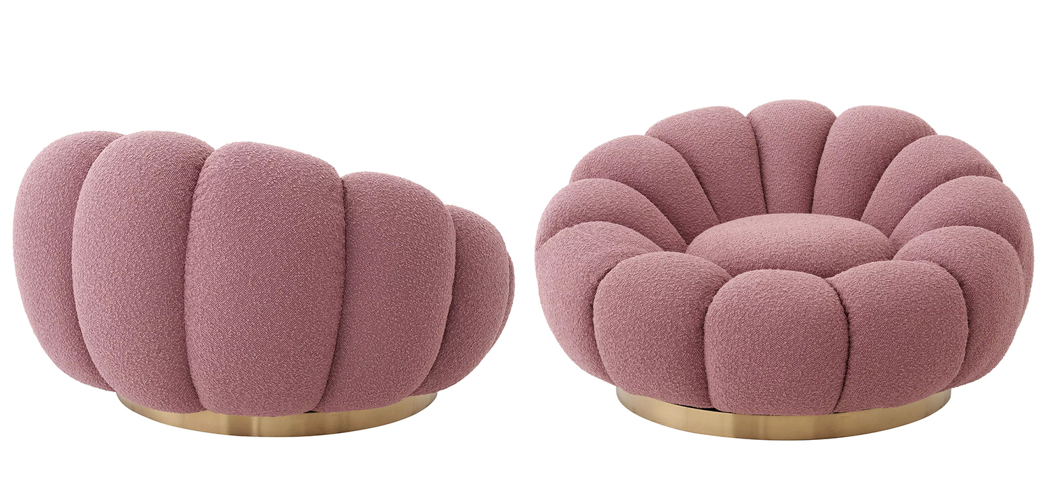 Кресло Eichholtz Swivel Chair Mello Rose - фото №1