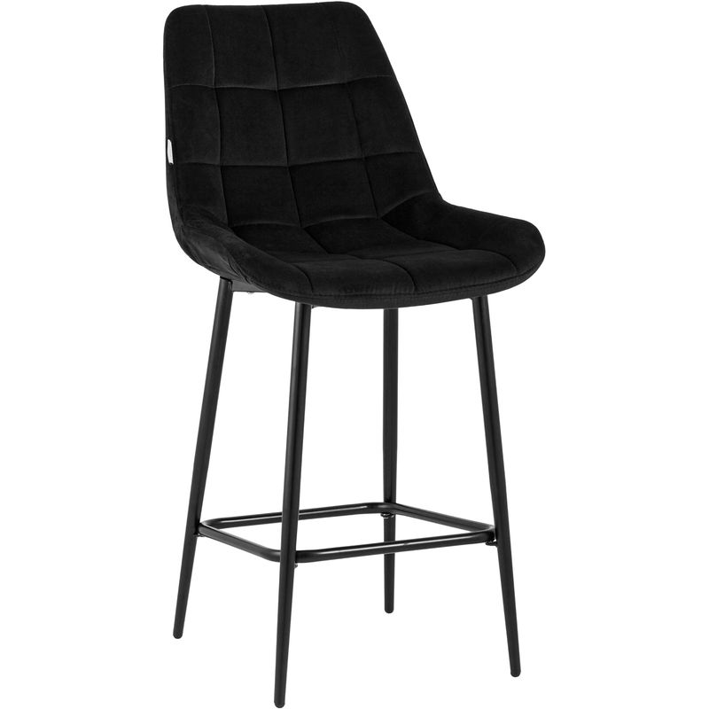 

Стул Полубарный NANCY Chair посадка 65 см Черный Велюр