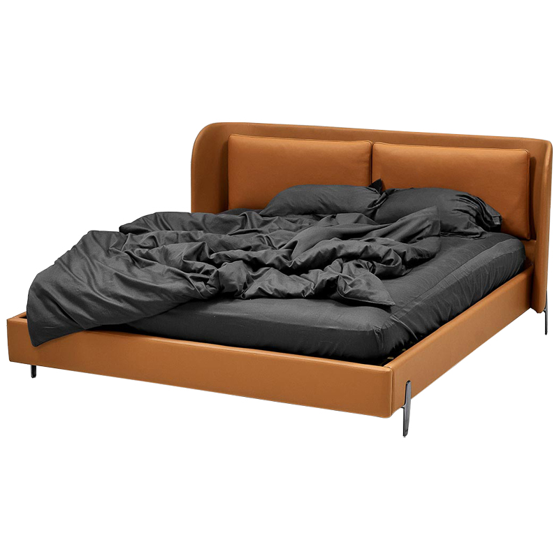 Кровать с закругленным изголовьем и подушками Flores Bed