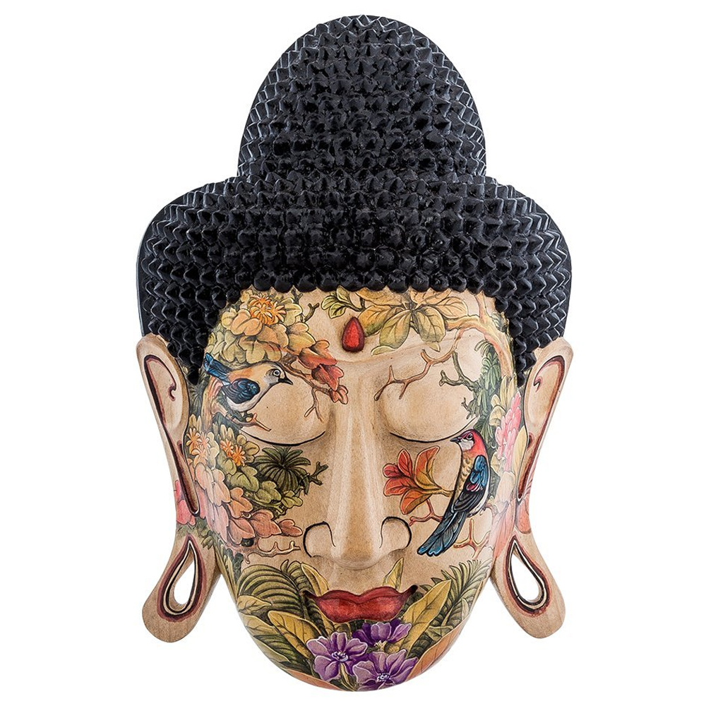 

Маска ручной работы деревянная расписная Balinese Mask