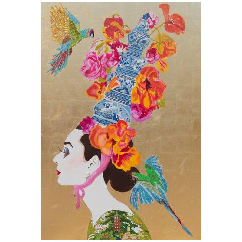  Audrey with Ming Pagoda Headdress and Parrots    | Loft Concept 