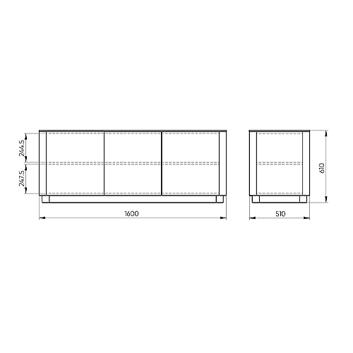 Тумба серо-бежевая с 3-мя дверцами Tammi  в Москве