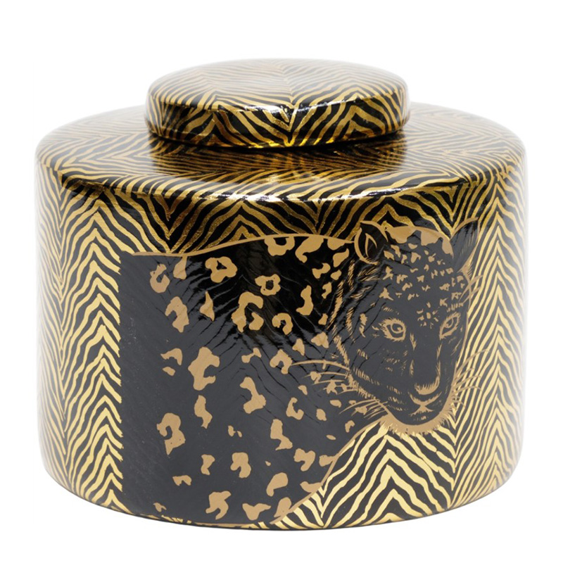  Leopard Vase black and gold 18     | Loft Concept 