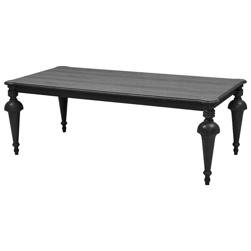 Обеденный деревянный стол Kelise Black Dinner Table Чёрный