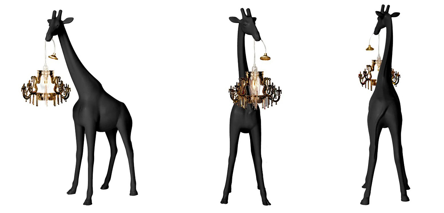 Настольная лампа черный жираф Black Giraffe Table Lamp Настольная лампа черный жираф Black Giraffe Table Lamp - Loft-Concept в Москве