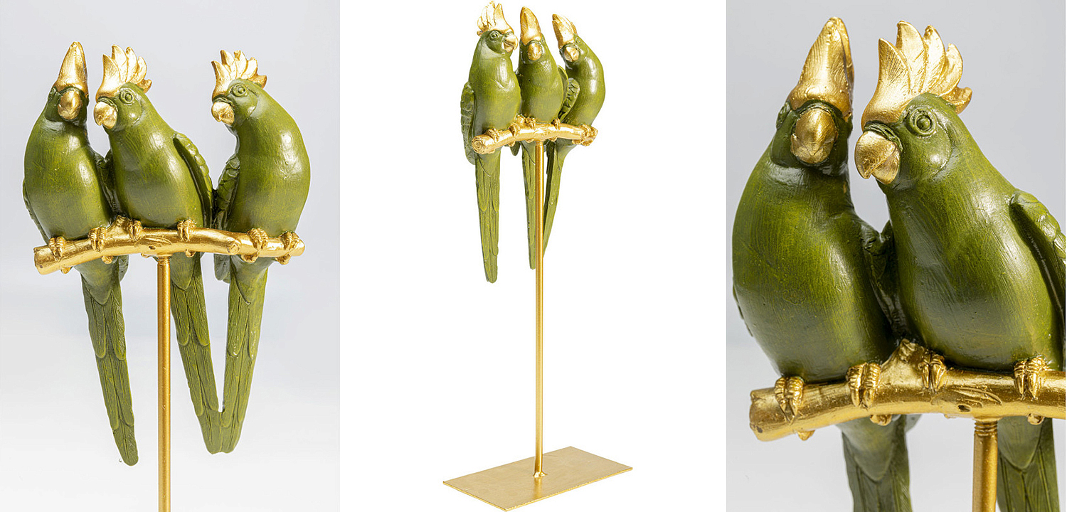 Статуэтка Three Green Parrots Статуэтка Three Green Parrots - Loft-Concept в Москве