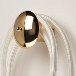 Бра с круглым золотистым основанием и белыми изогнутыми световыми линиями Luke Lampco Tracer Lamp варинант исполнения - 3 | Loft Concept в Москве